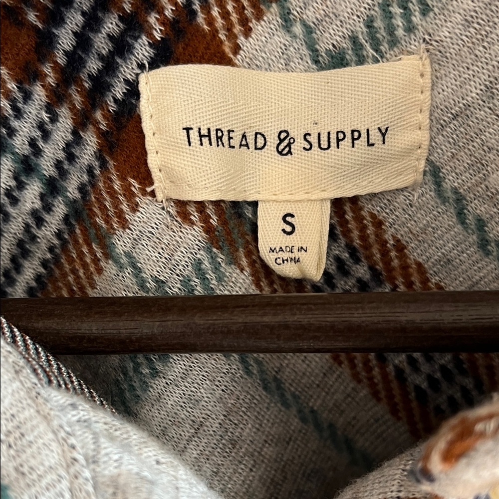 Thread & Supply Multicolor Plaid Button Up Shirt … - image 2